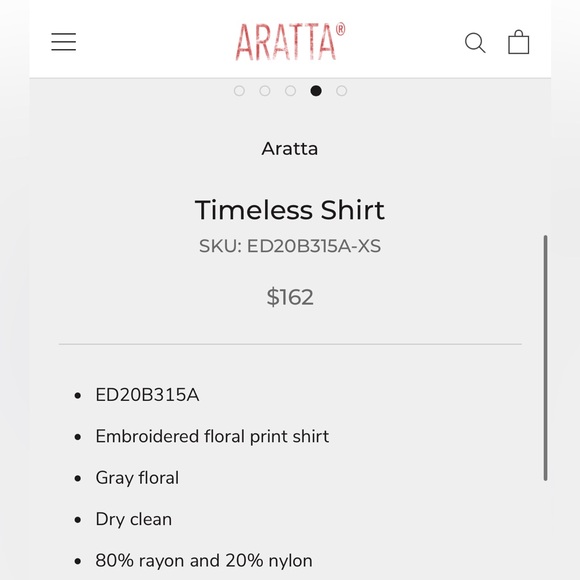 Aratta Silent Journey Embroidered Floral Timeless Shirt Size XL - Picture 11 of 16